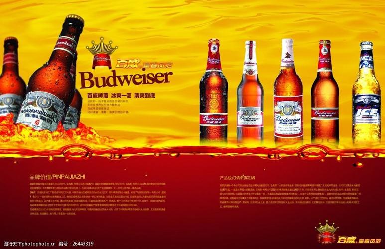 个性百威啤酒海报广告设计素材图片-